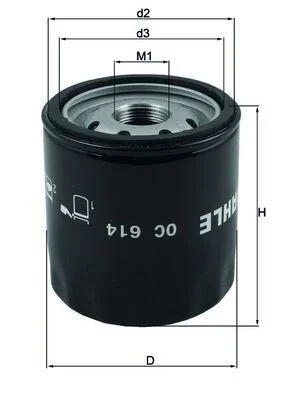 Filtro de Óleo MAHLE OC 614