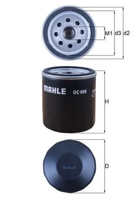 Filtro de Óleo MAHLE OC 988