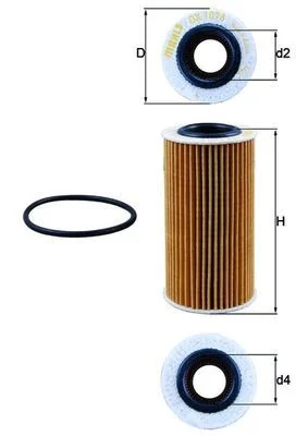 Filtro de Óleo MAHLE OX 1076D