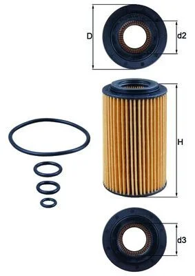 Oil Filter MAHLE OX 153/7D