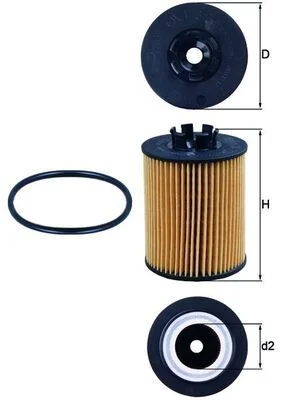 Filtro de Óleo MAHLE OX 173/2D