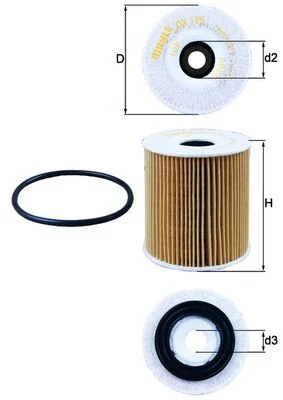 Filtro de Óleo MAHLE OX 175D