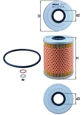 Oil Filter MAHLE OX 187D
