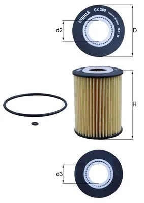 Filtro de Óleo MAHLE OX 380D