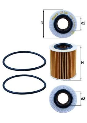 Filtro de Óleo MAHLE OX 386D