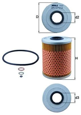 Filtro de Óleo MAHLE OX 68D