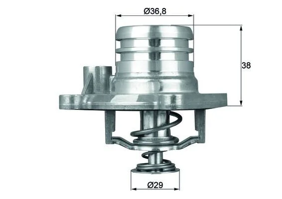 Thermostat, coolant MAHLE TI 13 92