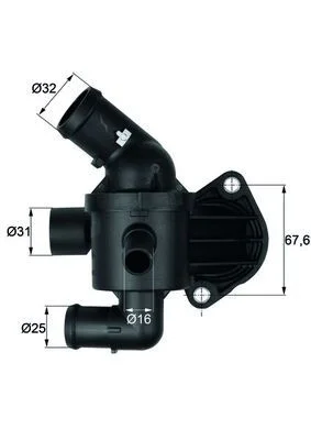 Thermostat, coolant MAHLE TI 15 87