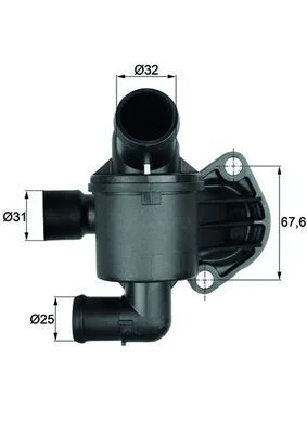 Thermostat, coolant MAHLE TI 35 87