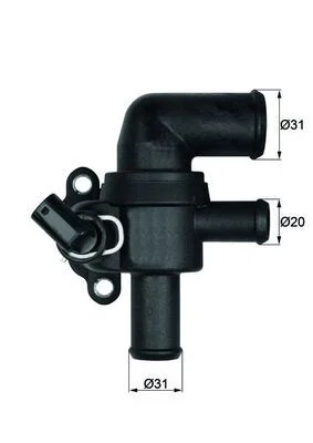 Thermostat, coolant MAHLE TI 53 90
