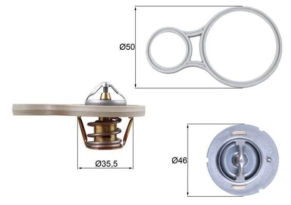 Thermostat, coolant MAHLE TX 255 91