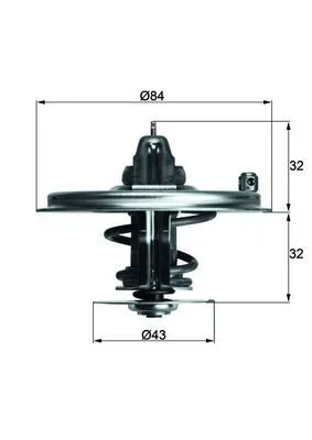 Thermostat, coolant MAHLE TX 36 85 D