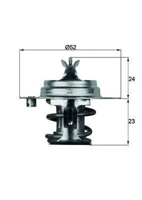 Thermostat, coolant MAHLE TX783D