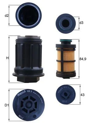 Filtro de Ureia MAHLE UX3KIT