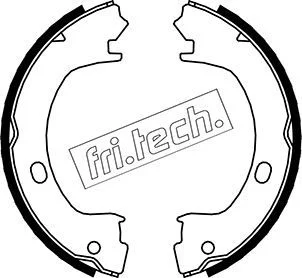 Brake Shoe Set, parking brake fri.tech. 1023.006