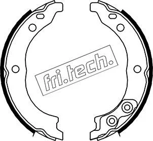 Brake Shoe Set, parking brake fri.tech. 1034.113