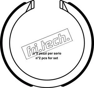 Brake Shoe Set, parking brake fri.tech. 1040.163