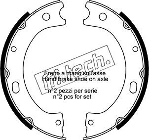 Brake Shoe Set, parking brake fri.tech. 1067.191