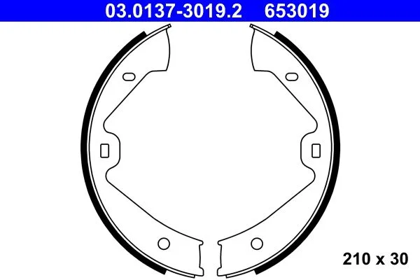 Conjunto de sapatas de travão, travão de estacionamento ATE 03.0137-3019.2