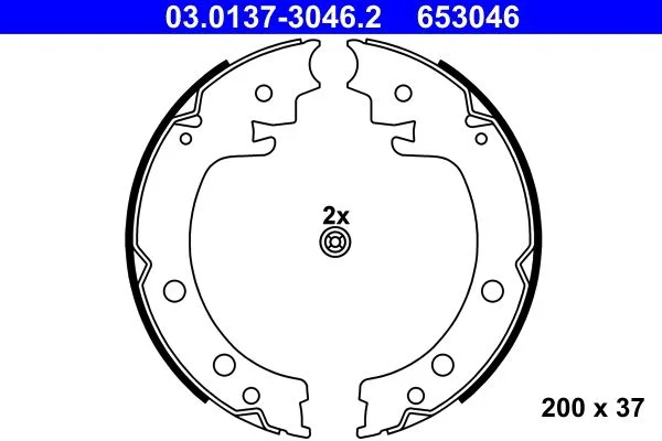 Conjunto de sapatas de travão, travão de estacionamento ATE 03.0137-3046.2