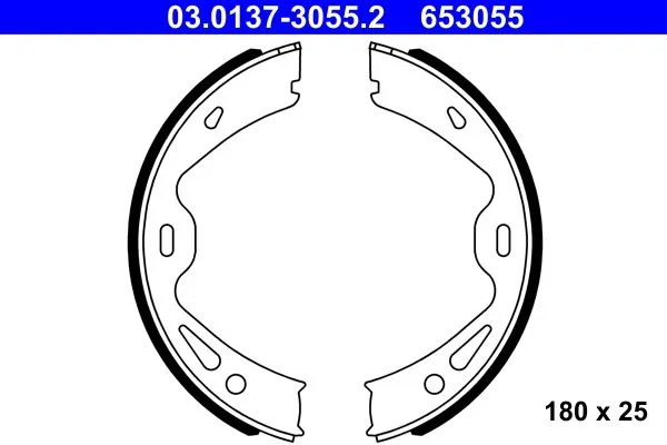 Conjunto de sapatas de travão, travão de estacionamento ATE 03.0137-3055.2