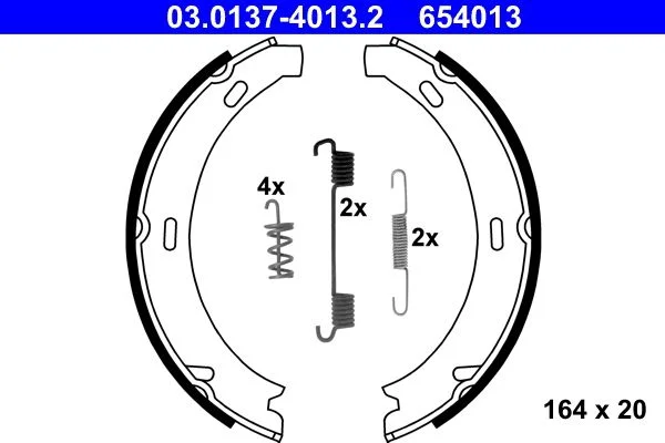 Conjunto de sapatas de travão, travão de estacionamento ATE 03.0137-4013.2