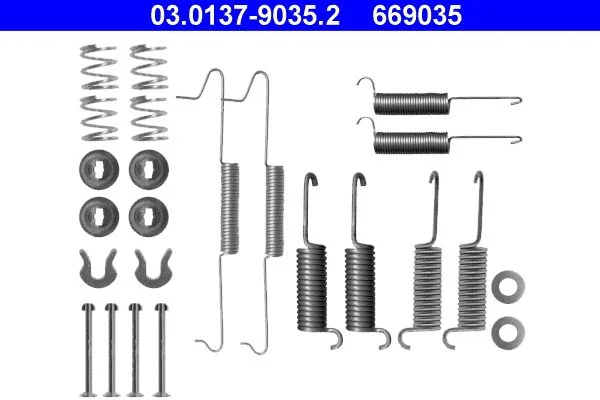 Kit de acessórios, sapatas de travão ATE 03.0137-9035.2