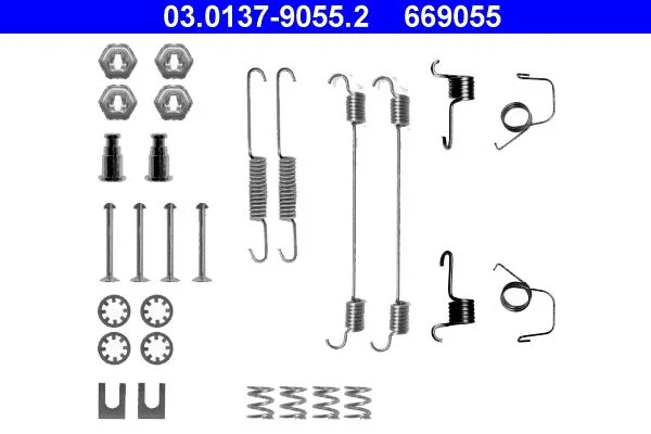 Kit de acessórios, sapatas de travão ATE 03.0137-9055.2
