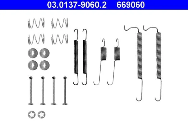 Kit de acessórios, sapatas de travão ATE 03.0137-9060.2