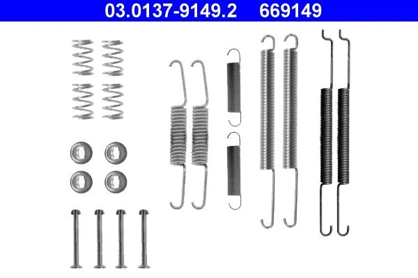 Kit de acessórios, sapatas de travão ATE 03.0137-9149.2