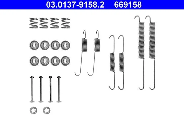 Kit de acessórios, sapatas de travão ATE 03.0137-9158.2
