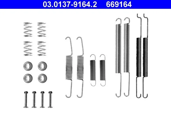 Kit de acessórios, sapatas de travão ATE 03.0137-9164.2