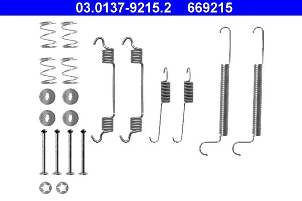 Kit de acessórios, sapatas de travão ATE 03.0137-9215.2
