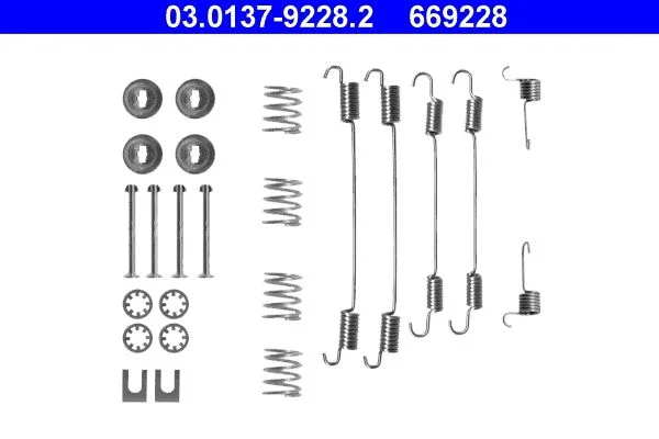Kit de acessórios, sapatas de travão ATE 03.0137-9228.2