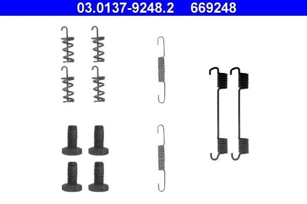 Kit de acessórios, sapatas do travão de estacionamento ATE 03.0137-9248.2