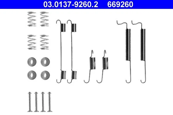 Accessory Kit, brake shoes ATE 03.0137-9260.2
