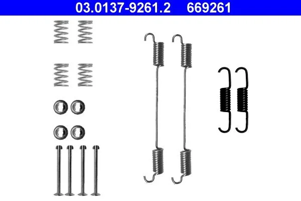 Kit de acessórios, sapatas de travão ATE 03.0137-9261.2