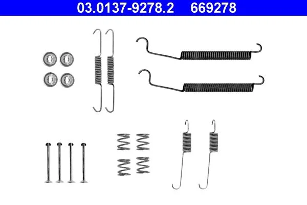 Kit de acessórios, sapatas de travão ATE 03.0137-9278.2
