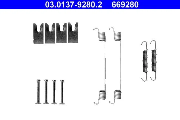 Kit de acessórios, sapatas de travão ATE 03.0137-9280.2