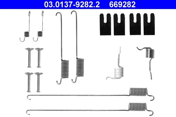 Kit de acessórios, sapatas de travão ATE 03.0137-9282.2