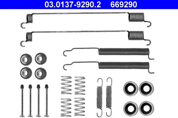 Kit de acessórios, sapatas de travão ATE 03.0137-9290.2