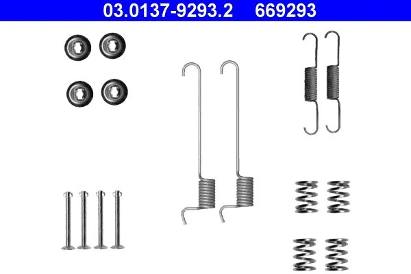 Accessory Kit, parking brake shoes ATE 03.0137-9293.2