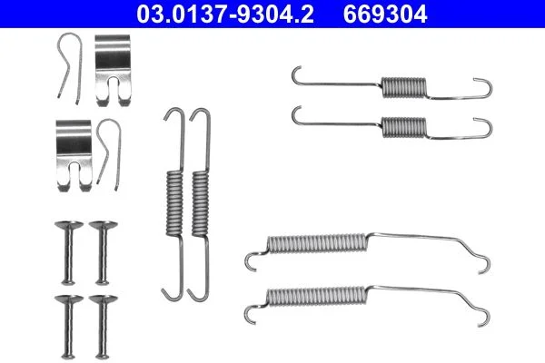 Kit de acessórios, sapatas de travão ATE 03.0137-9304.2