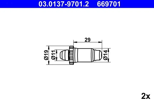 Kit de acessórios, sapatas do travão de estacionamento ATE 03.0137-9701.2