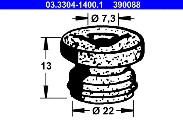 Plug, brake fluid reservoir ATE 03.3304-1400.1