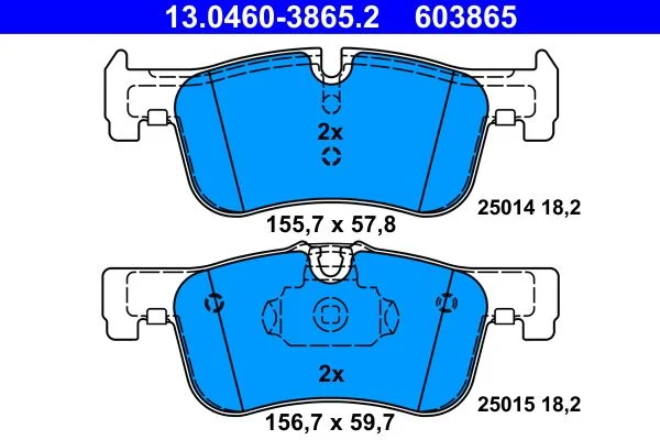 Brake Pad Set, disc brake ATE 13.0460-3865.2