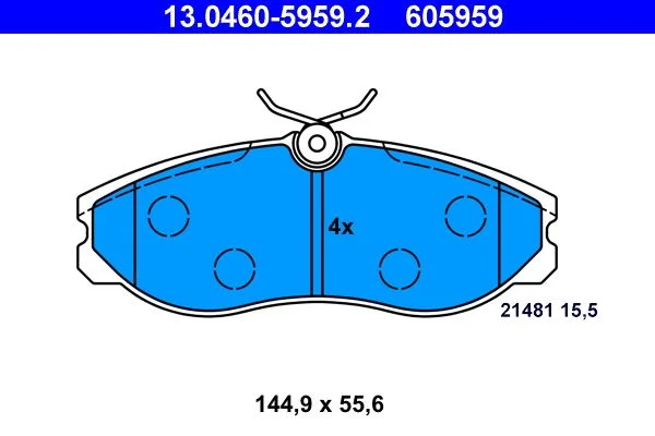 Conjunto de pastilhas de travão de disco ATE 13.0460-5959.2