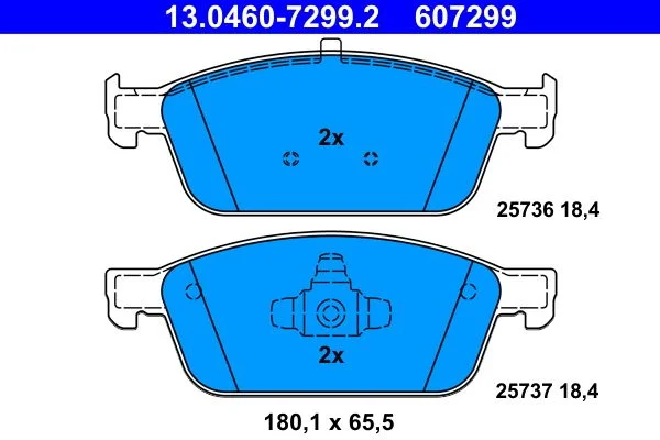 Brake Pad Set, disc brake ATE 13.0460-7299.2