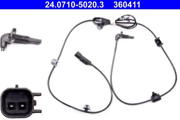 Sensor, velocidade da roda ATE 24.0710-5020.3