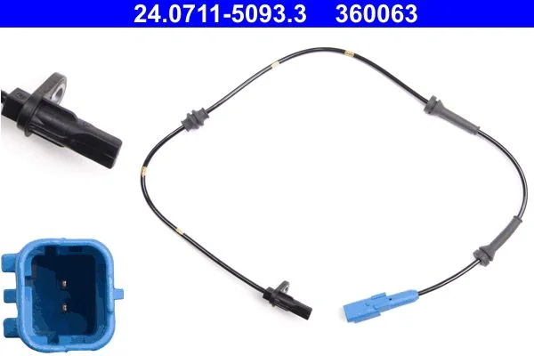 Sensor, velocidade da roda ATE 24.0711-5093.3